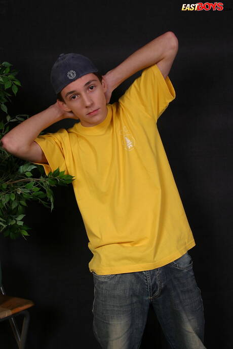 Young boy Damir posing nude and showing nice butt