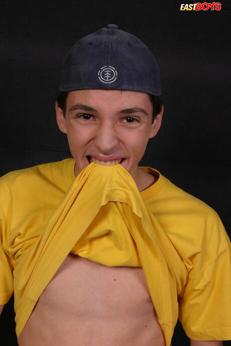 Young boy Damir posing nude and showing nice butt