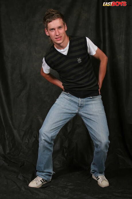 Beautiful boy Byron shows a perfect body