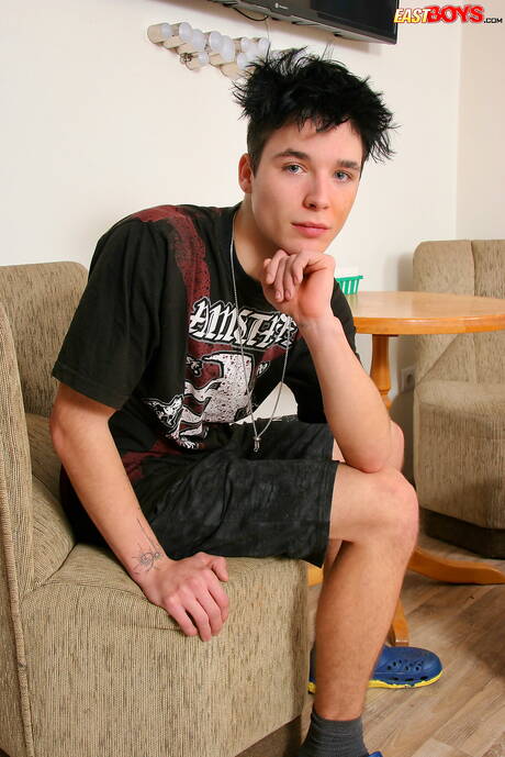 Beautiful boy Rosario Brown undressing and showing hot ass