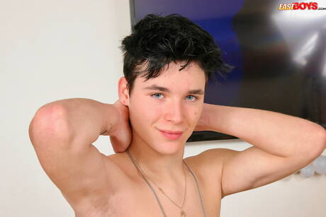 Beautiful boy Rosario Brown undressing and showing hot ass